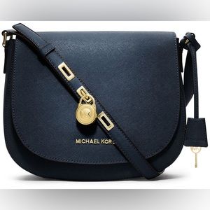 Michael Kors Hamilton Genuine Leather Large Messenger Bag